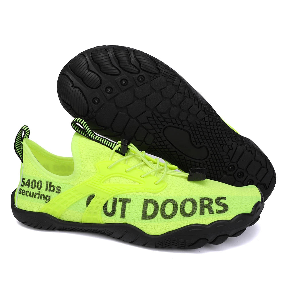 Men's Quick-Dry Water Shoes, Lightweight Barefoot Beach and Wading Sneakers