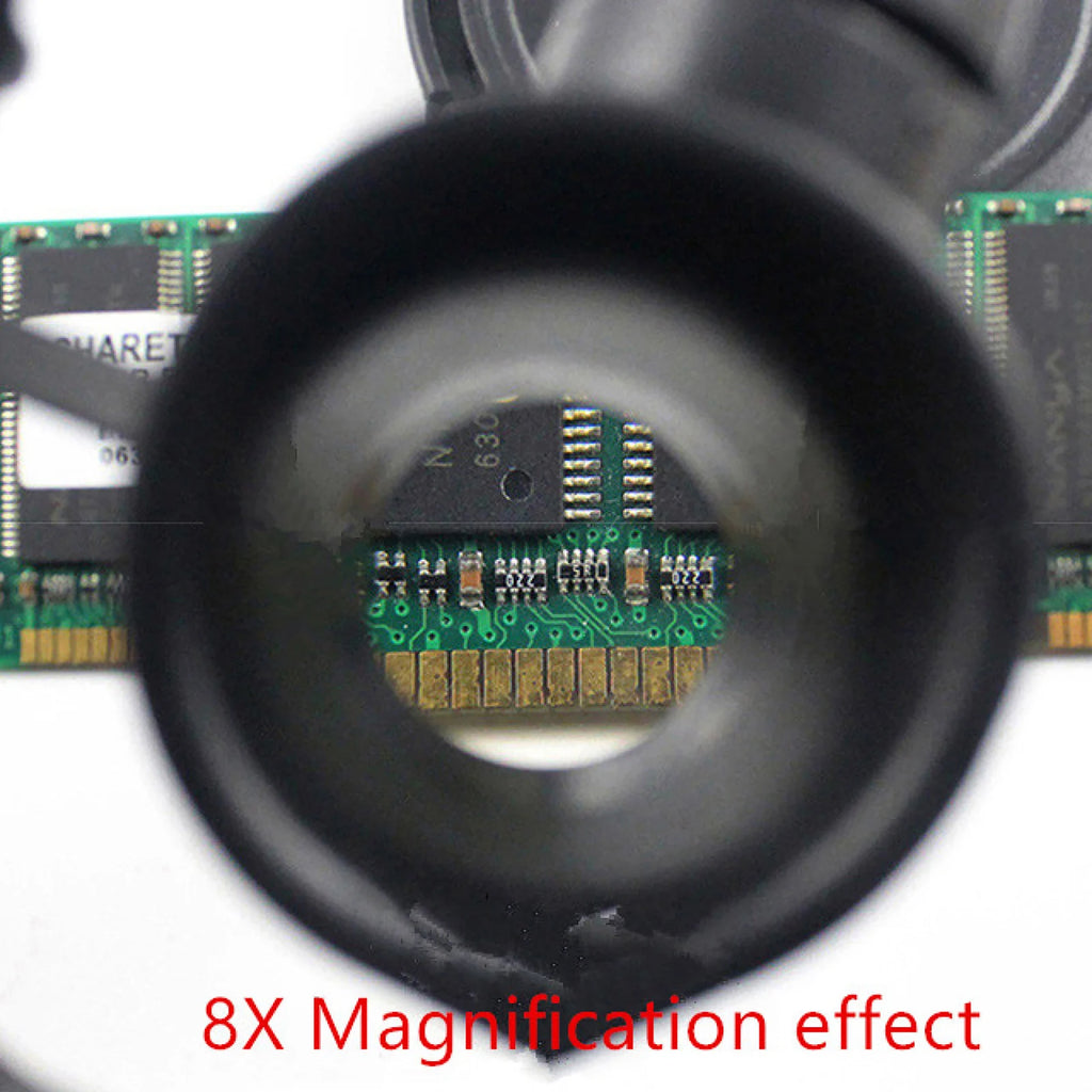 LED Head Magnifier Glasses, 8X–23X