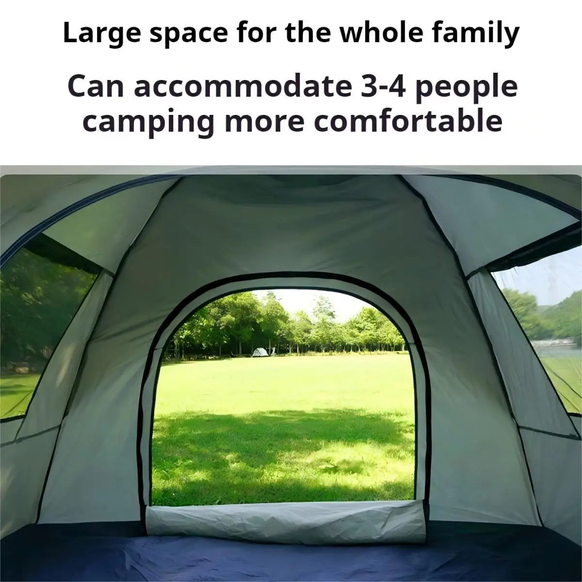 Outdoor Shelter Sunshade Self-Driving Travel Camping Tent Reactive Outdoor Camping Tent Two Doors and Two Windows