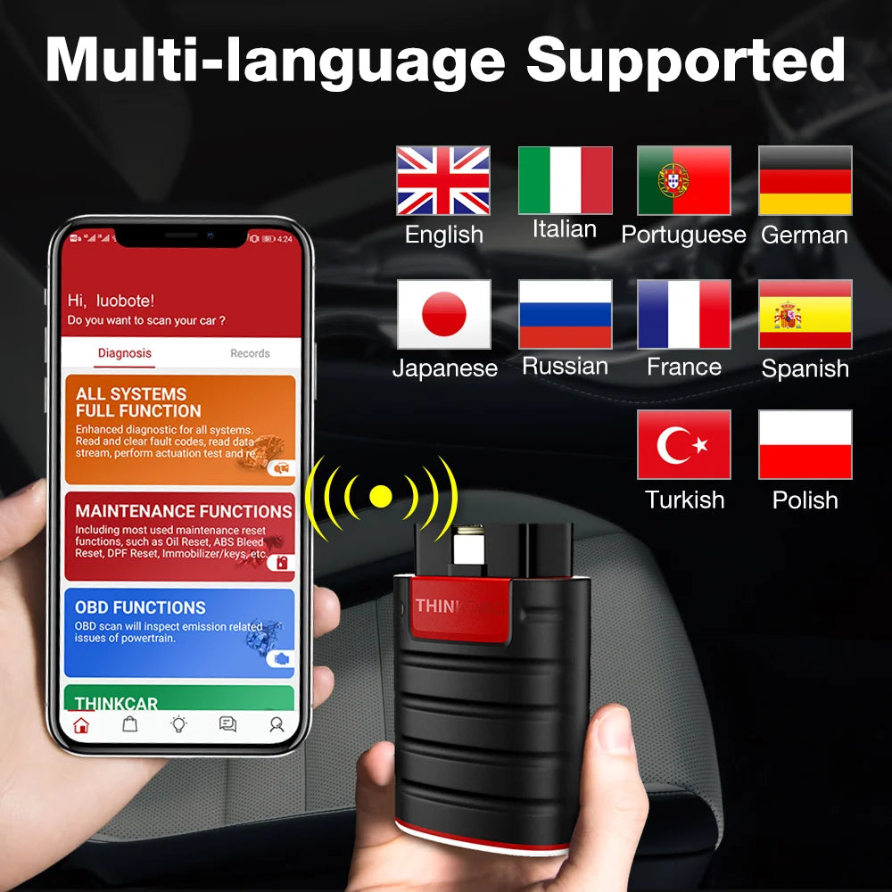 2026 THINKCAR New Thinkdiag Online ECU Coding Active Test ALL System German Car Diagnostic Tool 16 Reset Code Reader Hot Version