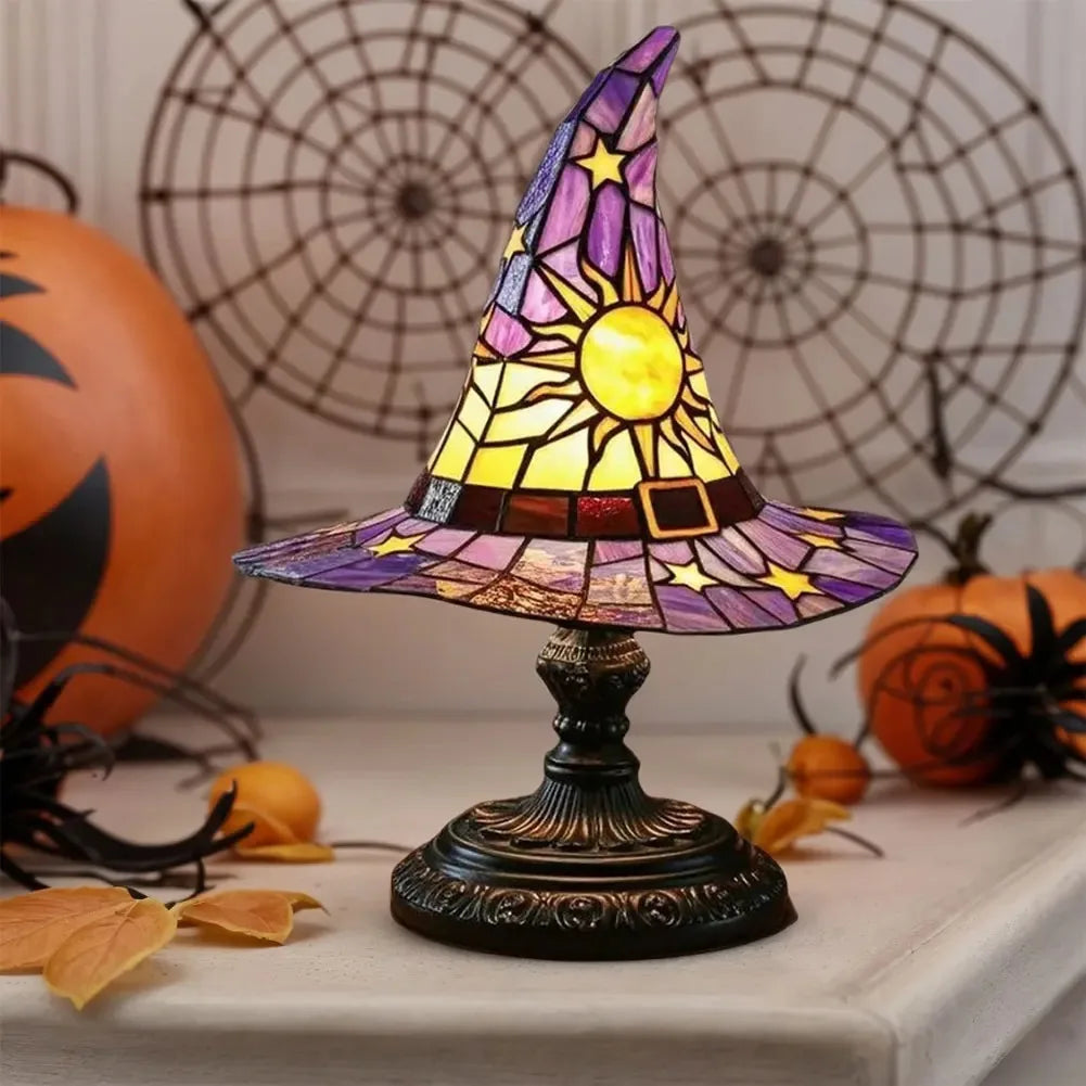 Halloween Witch Hat LED Table Lamp, USB Night Light