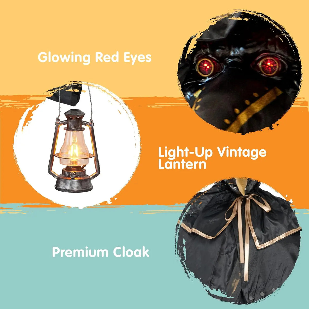 Halloween 75 in Animated Ghost Doctor, Sound Activated with Rotating Head