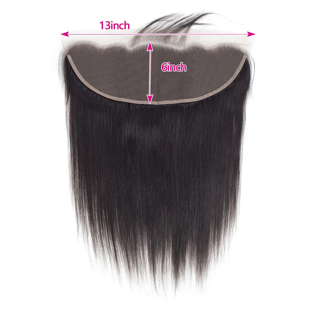 Straight HD Lace Frontal, Brazilian Human Hair