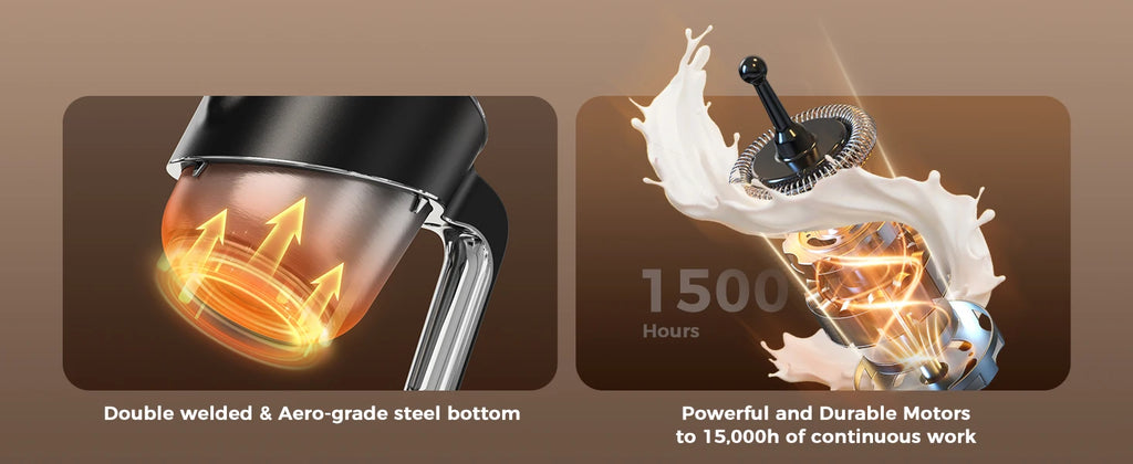 Electric Milk Frother Automatic Rotary Foamer for Coffee Cappuccino Latte Hot and Cold Foam Maker Split Type Milk Foamer