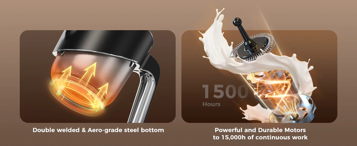 Electric Milk Frother Automatic Rotary Foamer for Coffee Cappuccino Latte Hot and Cold Foam Maker Split Type Milk Foamer