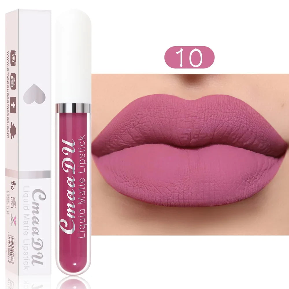 1/3pcs Matte Lipstick Set Liquid Waterproof Velvet Sexy Red Lip Gloss Kit Makeup Lasting Non-stick Cup Lip Tint Beauty Cosmetics