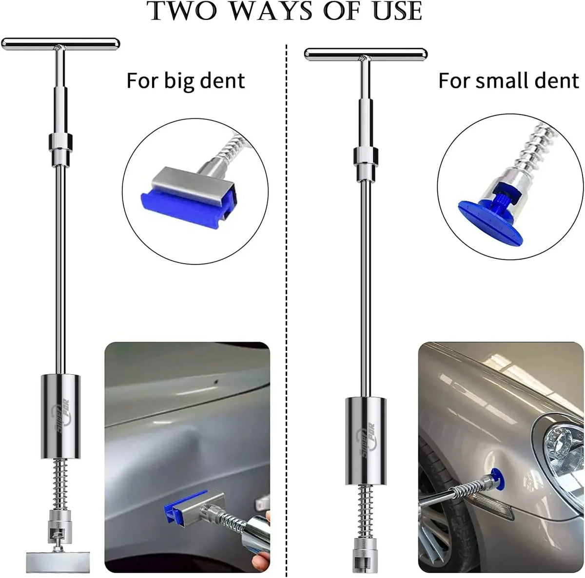 Super PDR Car Body Dent Repair Tool Professional Paintless Dent Removal Tool Set DIY Dent Puller Repair Tool with Slide Hammer