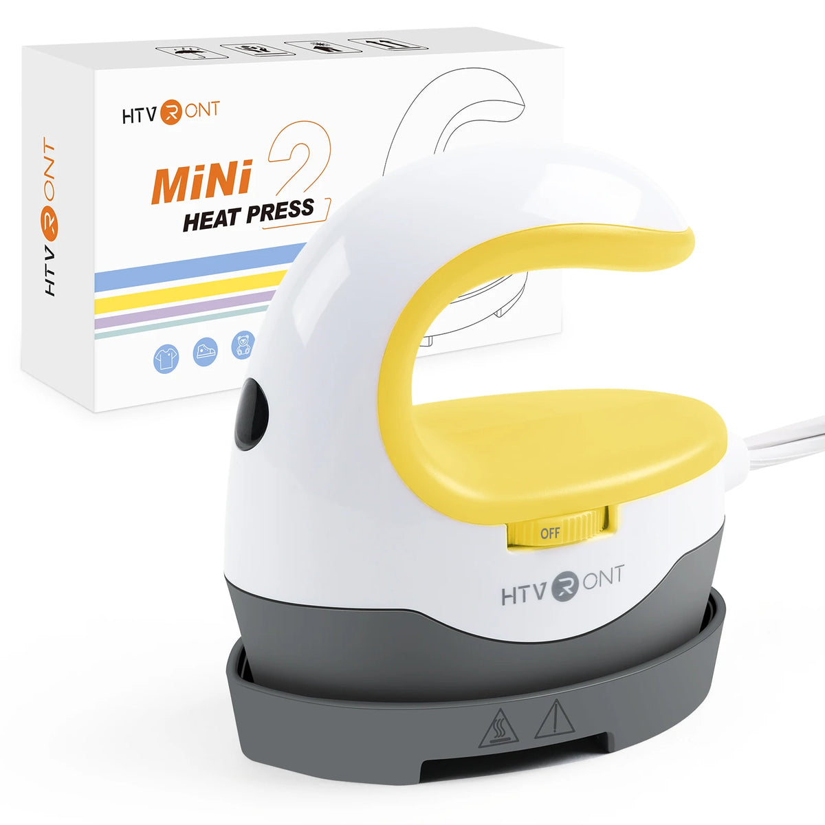 2nd Gen Portable MINI Heat Press Machine DIY Auto Easy Heating Transfer Iron On HTV for Clothes Bags Shoes Hat T-shirts