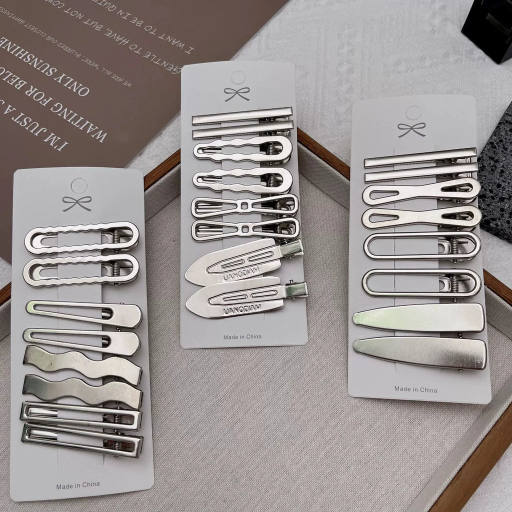 Silver Metal Duckbill Hair Clips