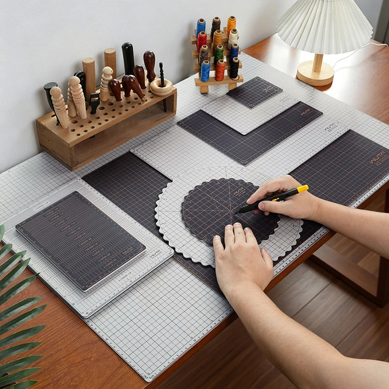 WUTA New Fabric Cutting Mat, Leather Cutting Board A1 A2 A3 A4 A5 Professional Self Healing Quality Double-Sided  Craft Tool Set