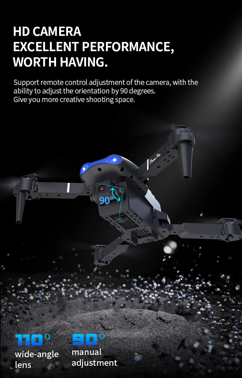 Brushless RC Drone with Dual Camera, One-Key Takeoff, Return Home and Headless Mode