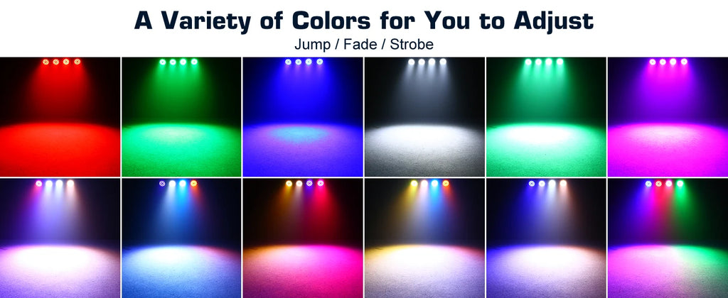 U'King 1/2/4Pcs 200W Par Lights RGBWA+UV 18 LEDs Stage Lights DMX512 Par Can DJ Lights For Wedding Party Disco KTV Bar Nightclub