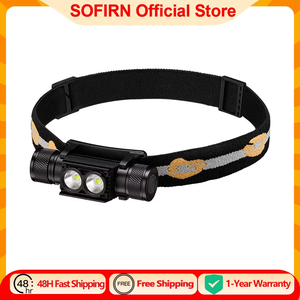 H25S LED Headlamp 18650 Battery Powerful Headlight 1200 Lumens SST40 USB Rechargeable Lamp