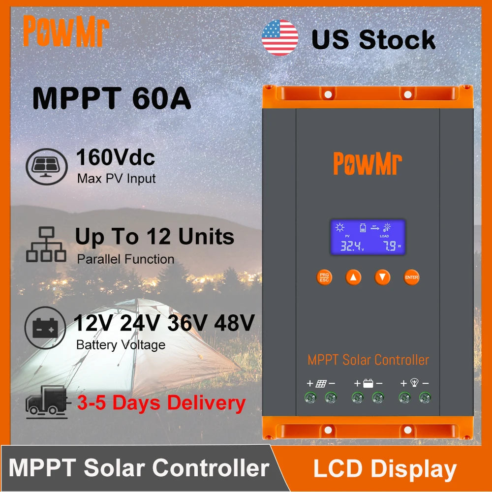 PowMr 60A MPPT Solar Charge Controller