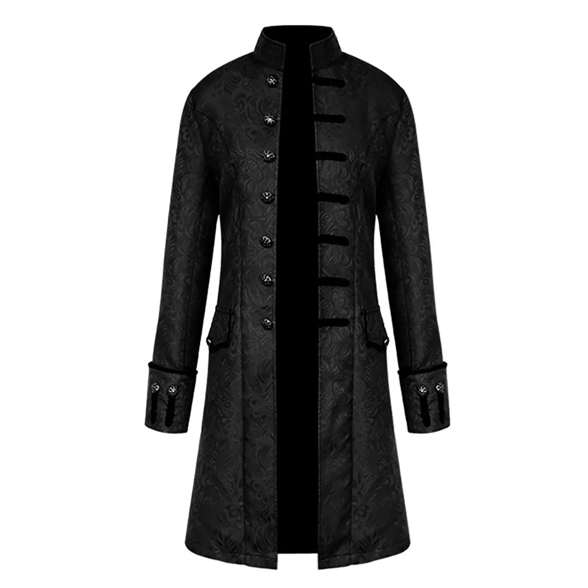 Men's Steampunk Gothic Victorian Tailcoat, Vintage Medieval Frock Coat for Renaissance and Halloween Costumes