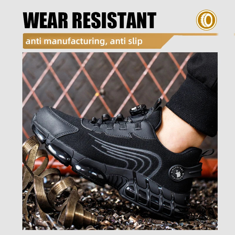 Steel Toe Slip-On Work Shoes, Puncture Resistant