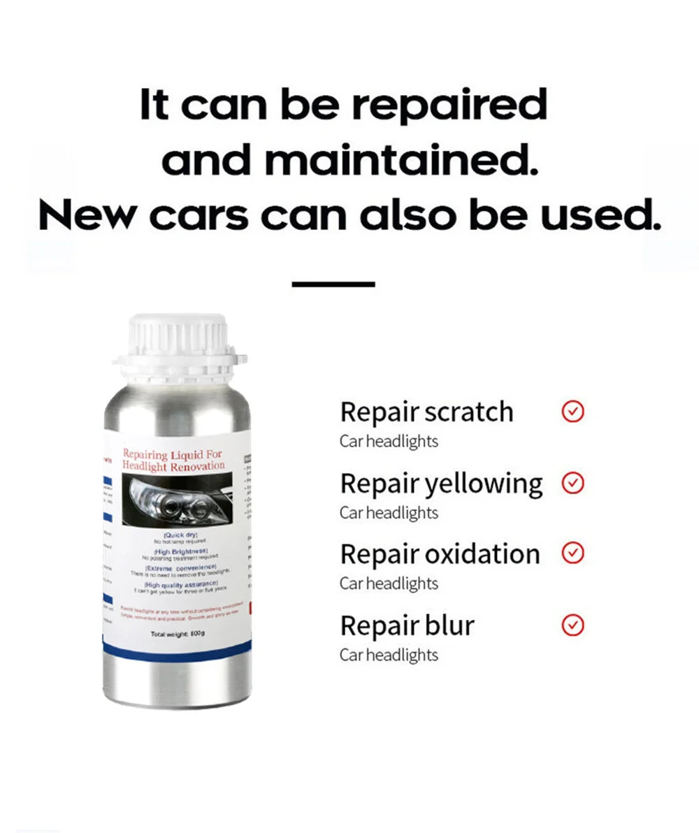 Car Headlight Restoration Kit, 800ml