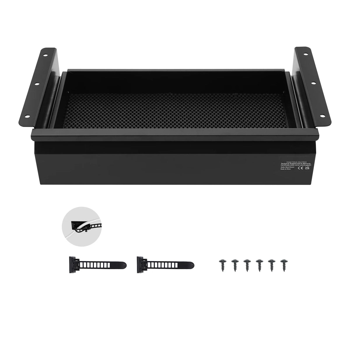 SucceBuy 16/26/30in Storage Under Desk Drawer Organizer Slide Out Undertable Storage Box for Office Home Sit Stand Workstation