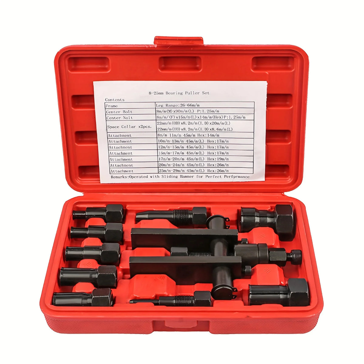10pcs Practical Bearing Puller Motorcycle Bearing Removal Tool Puller with Box
