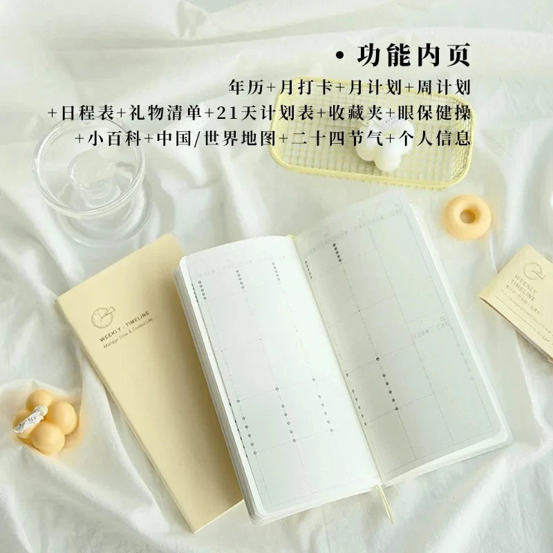 Undated Weekly and Monthly Planner, Portable Daily Agenda and Schedule Organizer