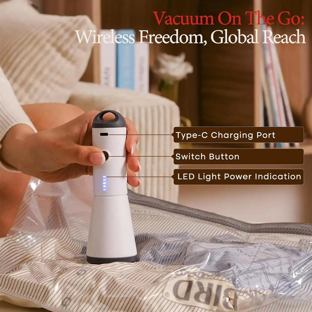 Travel Vacuum Compression Bags with Electric Pump