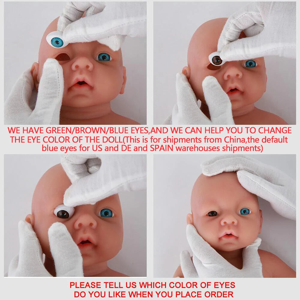 14-inch Full Body Silicone Reborn Baby Doll, Soft Lifelike Newborn Girl Doll
