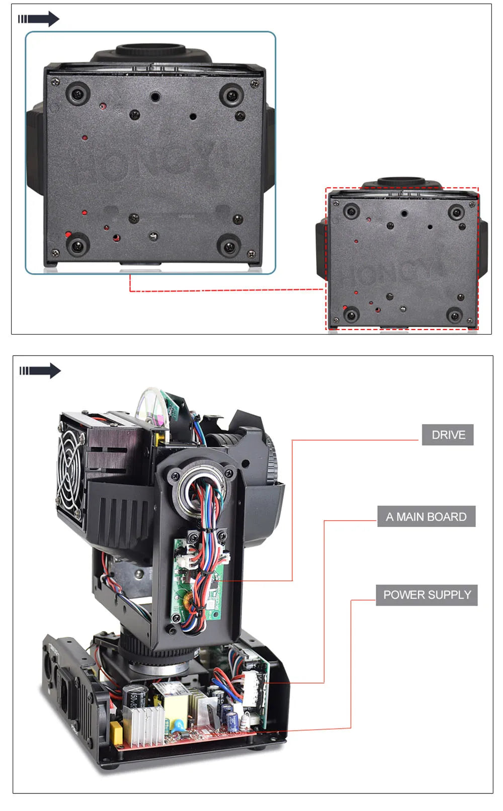 60W Mini Led Dmx Gobo Moving Head Spot Light For Club Dj Stage Lighting Party Disco Wedding Event