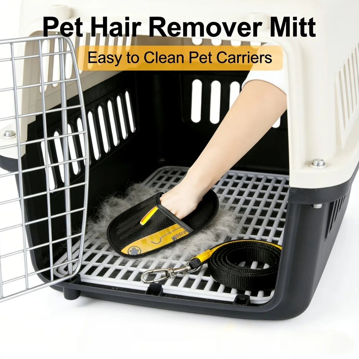 Pet Hair Removal Grooming Gloves, 2 Pack