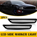 4/2Pcs LED Turn Signal Front Rear Bumper Side Marker Lights For Ford Mustang GT Shelby GT500 Boss 302 2010 2011 2012 2013 2014