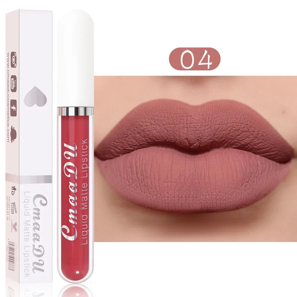 1/3pcs Matte Lipstick Set Liquid Waterproof Velvet Sexy Red Lip Gloss Kit Makeup Lasting Non-stick Cup Lip Tint Beauty Cosmetics