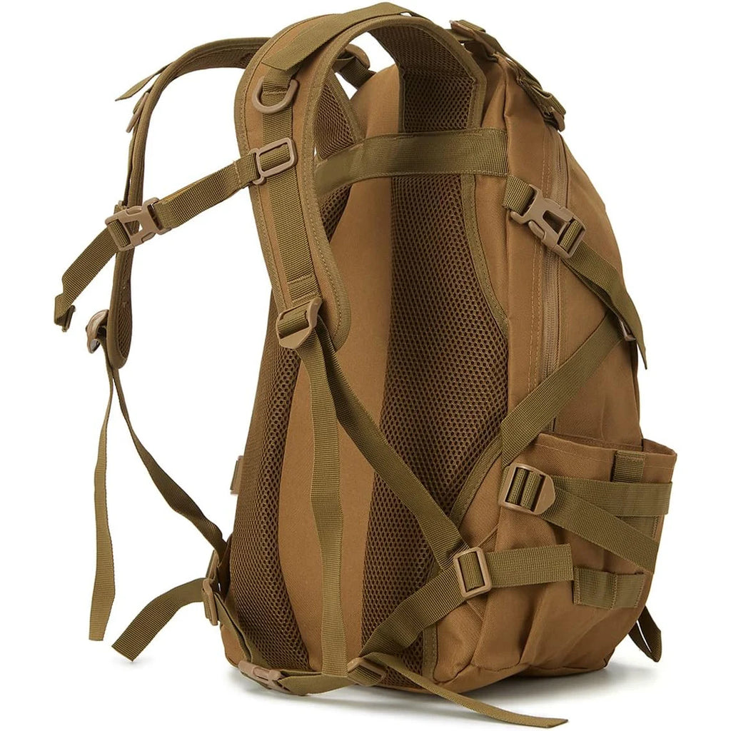35L Men's Outdoor Hiking Backpack with MOLLE System, Reflective Strip and Dual Cup Holders