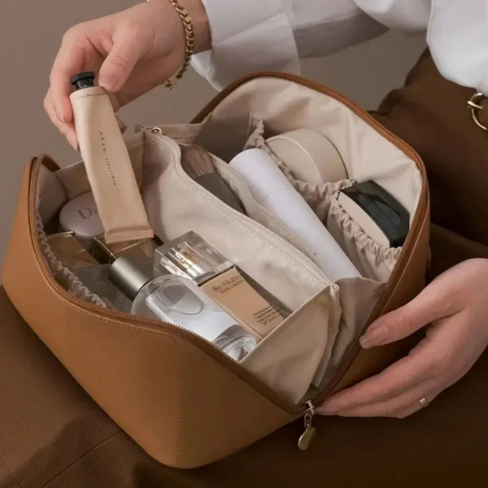 Large Makeup Organizer Bag, Travel Cosmetic and Toiletry Case for Women