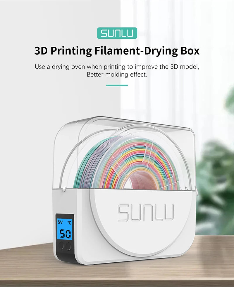 Filament Dryer S1 Plus Built-in Circulation Fan Filament Dryer Box Storage Box for 3D Printer Filament 1.75/2.85/3.00mm