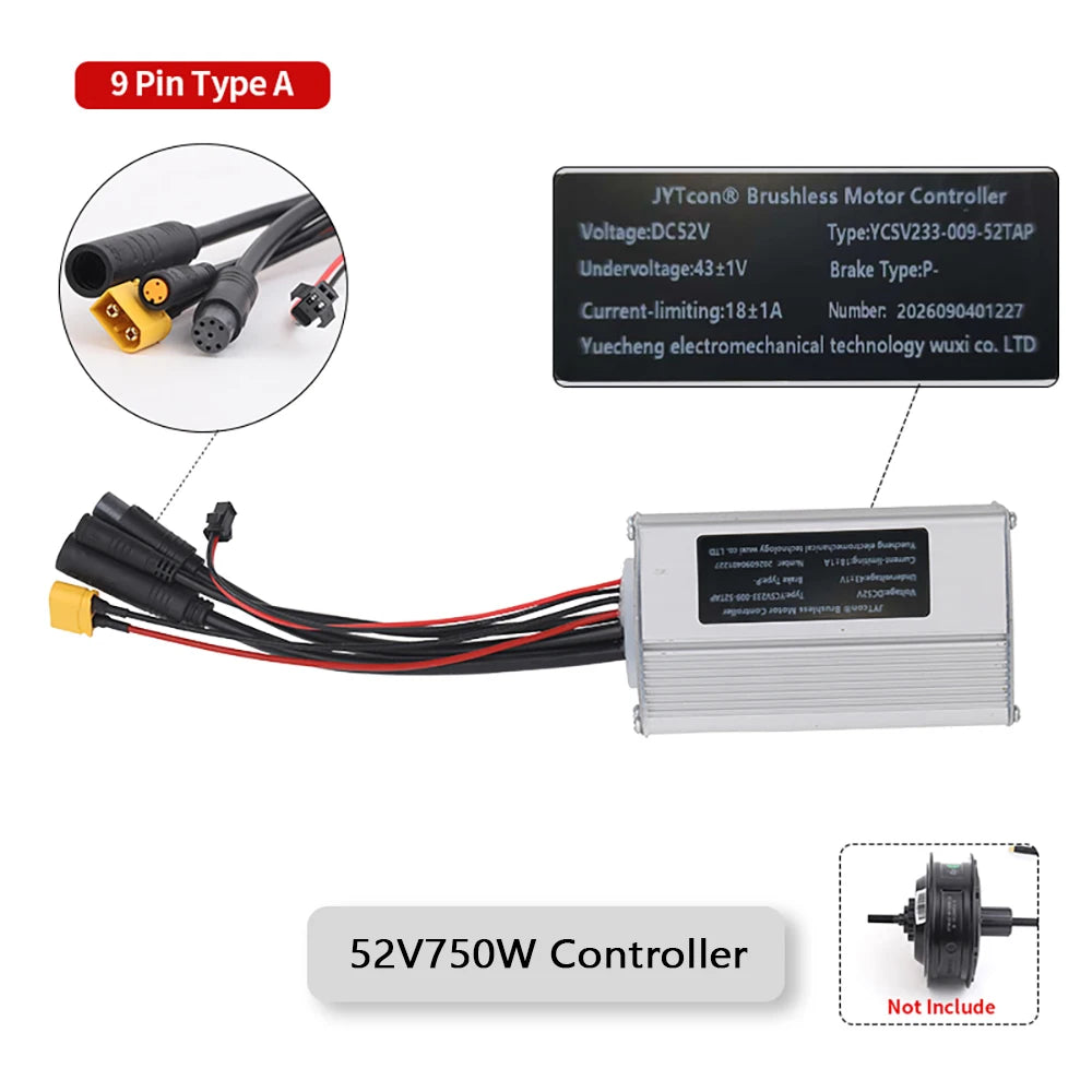 Controller For Bafang Hub Front Rear Motor BF-UART Display 36V 48V 52V 500W/750W Electric Bicycle Conversion Accessories Parts