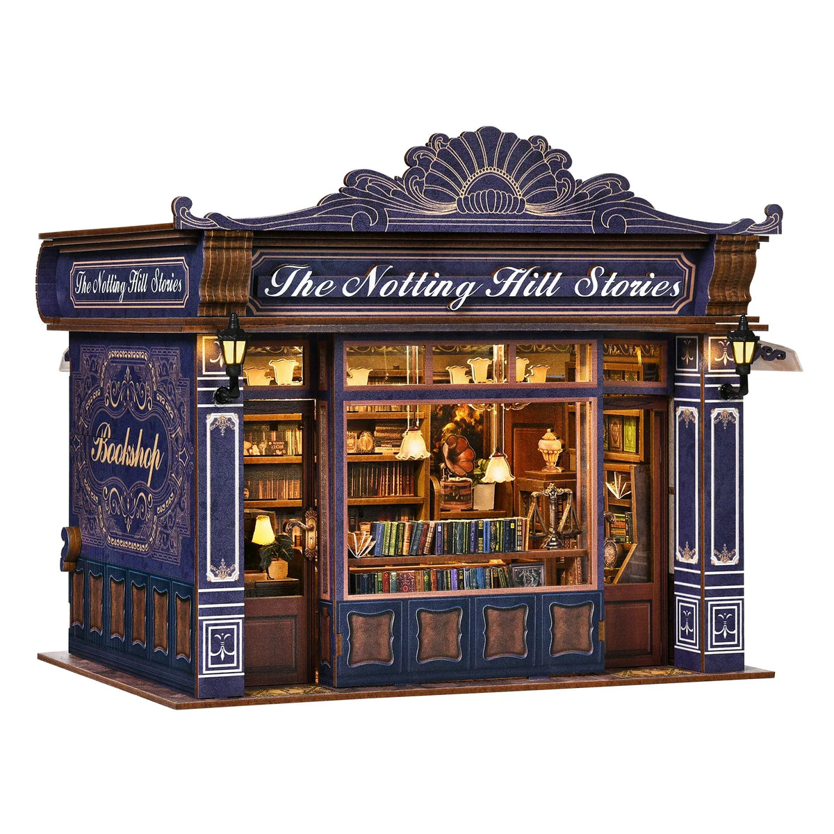 DIY Book Nook Kit, Bookstore 3D Wooden Bookshelf Insert