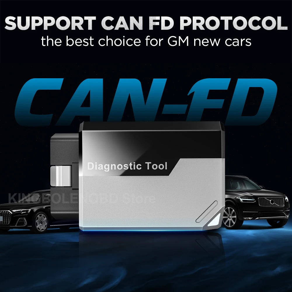 [Lifetime Free] KINGBOLEN Ediag Elite All System Car Diagnostic Tool 15 Reset CANFD Active Test OBD Scanner for iOS Android
