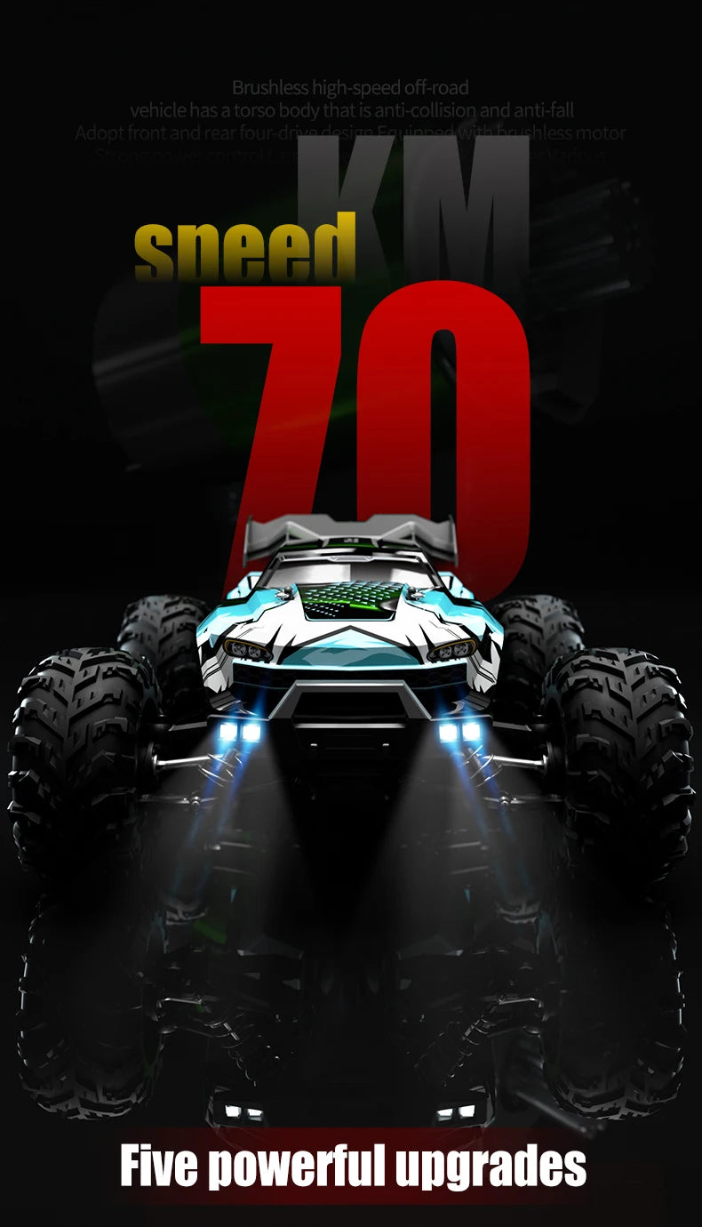 16101PRO 16102PRO RC Car Brushless 70 KM/h 4x4 Remote Control Go-Kart 2.4G Electric High-Speed Off-Road Drift Racing Toy Gift