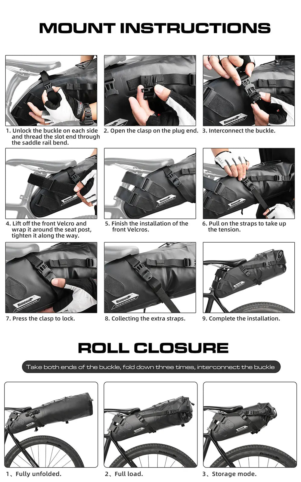 Bicycle Bag 5L-13L Full Waterproof Road Mountain Bike Cycling Rear Rack Bag Luggage Pannier Bike Saddle Accessories