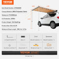 SucceBuy Vehicle Awning  Retractable Car Side Awning Car Awning with Waterproof Storage Bag  Suitable for Truck SUV Van Campers