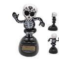 Car Dashboard Decorations For Creative Skeleton Ornament Solar Energy Bobble Head Halloween Props Toys Festival