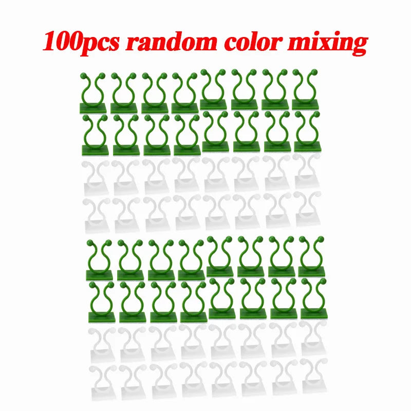 100pcs-Home Garden Plant Climbing Wall Fixture Clips Rattan Vine Fixer Self-Adhesive Plant Climbing Wall Fixed Buckle Hook