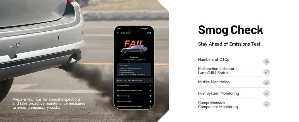 Carpal-1 OBD2 Scanner Bluetooth for Car All System Diagnostic Tool iOS Android Vehicle Health Check Smog Check Battery Test