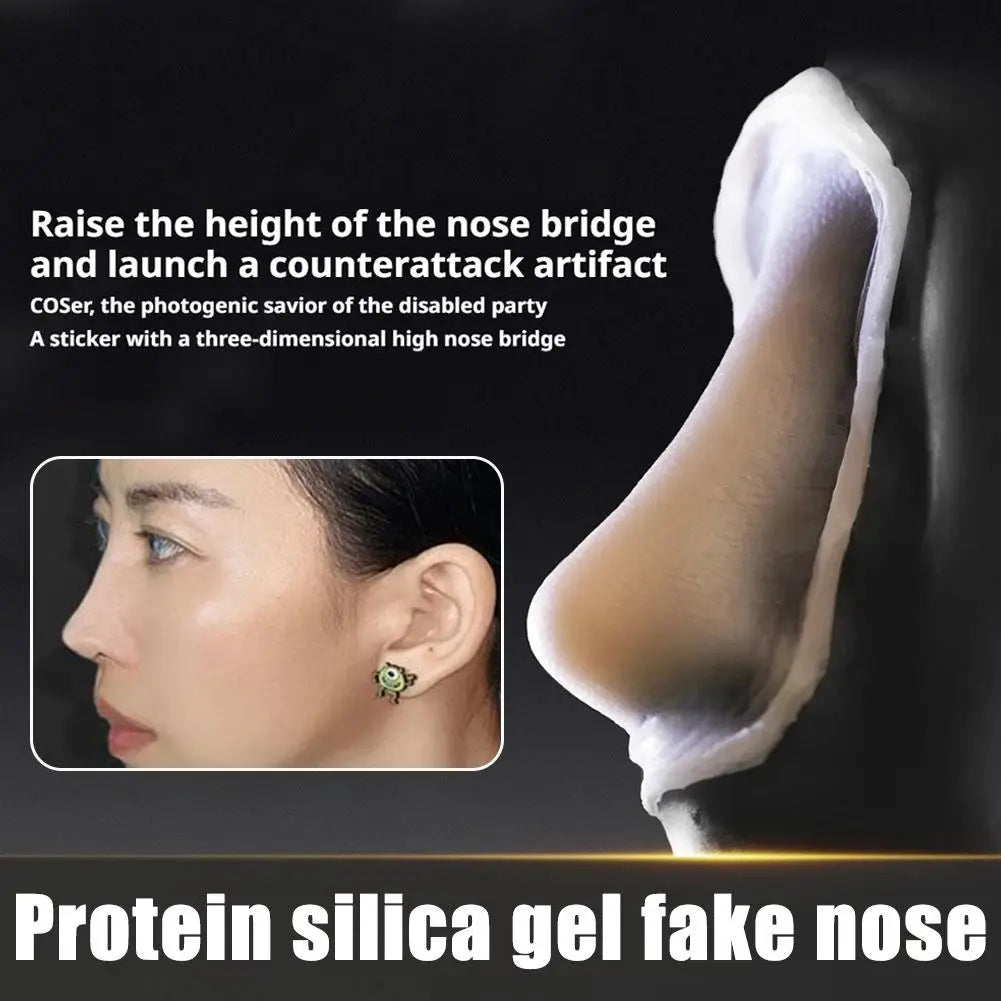 Dramatic Look Silicone Prosthetic Nose Chin Kit Soft Flexible for Cosplay Halloween Photography Costume Party Special Effects