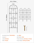 SucceBuy Garden Trellis for Climbing Plants 71x20in Rustproof Metal Flower Trellis Decorative Clematis Trellis for Courtyard