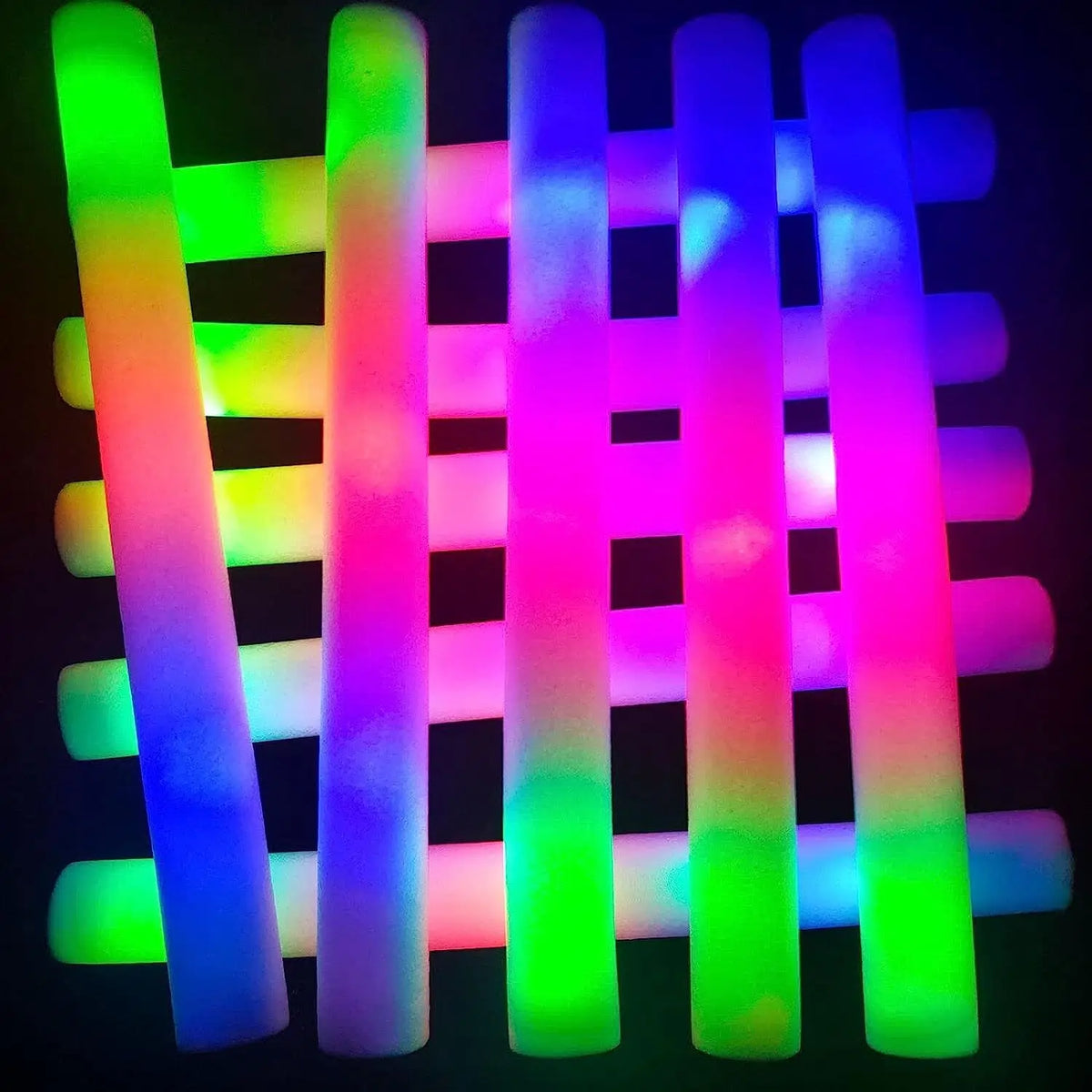 Glow Sticks Bulk 102Pack LED Light Up Foam Sticks 3 Modes Color Flashing,Glow Party Supplies for Wedding Birthday Concert