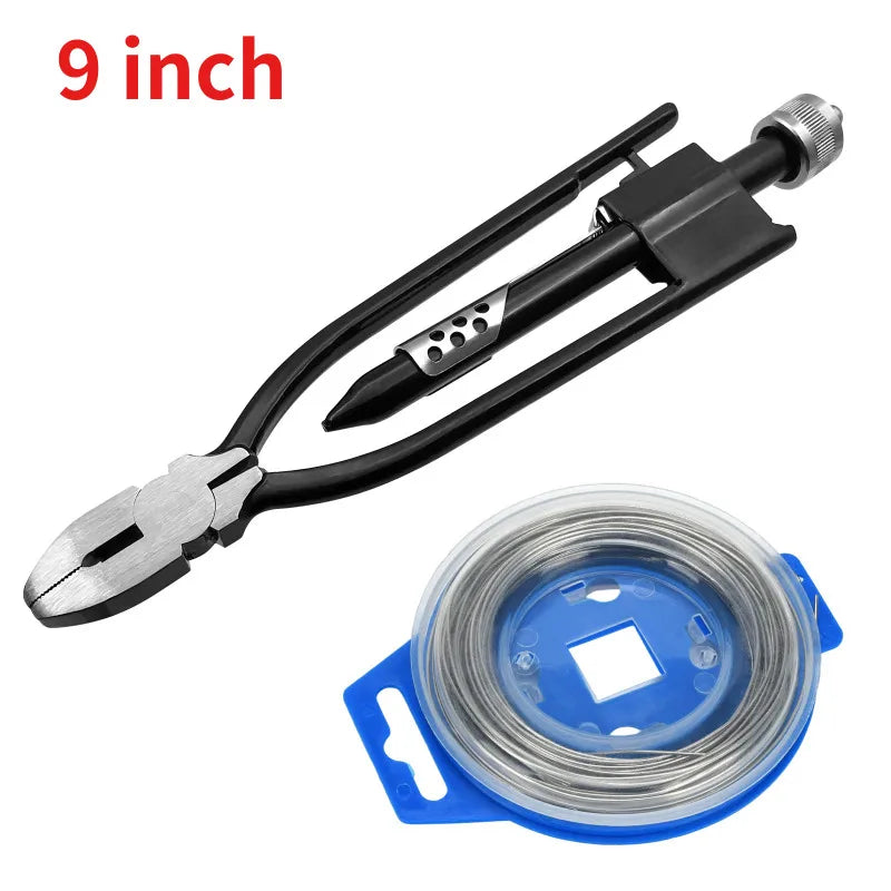 6/9 Inch Safety Wire Pliers with 50ft Safety Wire Heavy Duty Wire Twisting Tool for Aircraft Hinery Vehicles, Preventing Hardware Loosening, Safety Wire Twisting, Heavy Duty Pliers, Durable Build Quality, Reliable Performance
