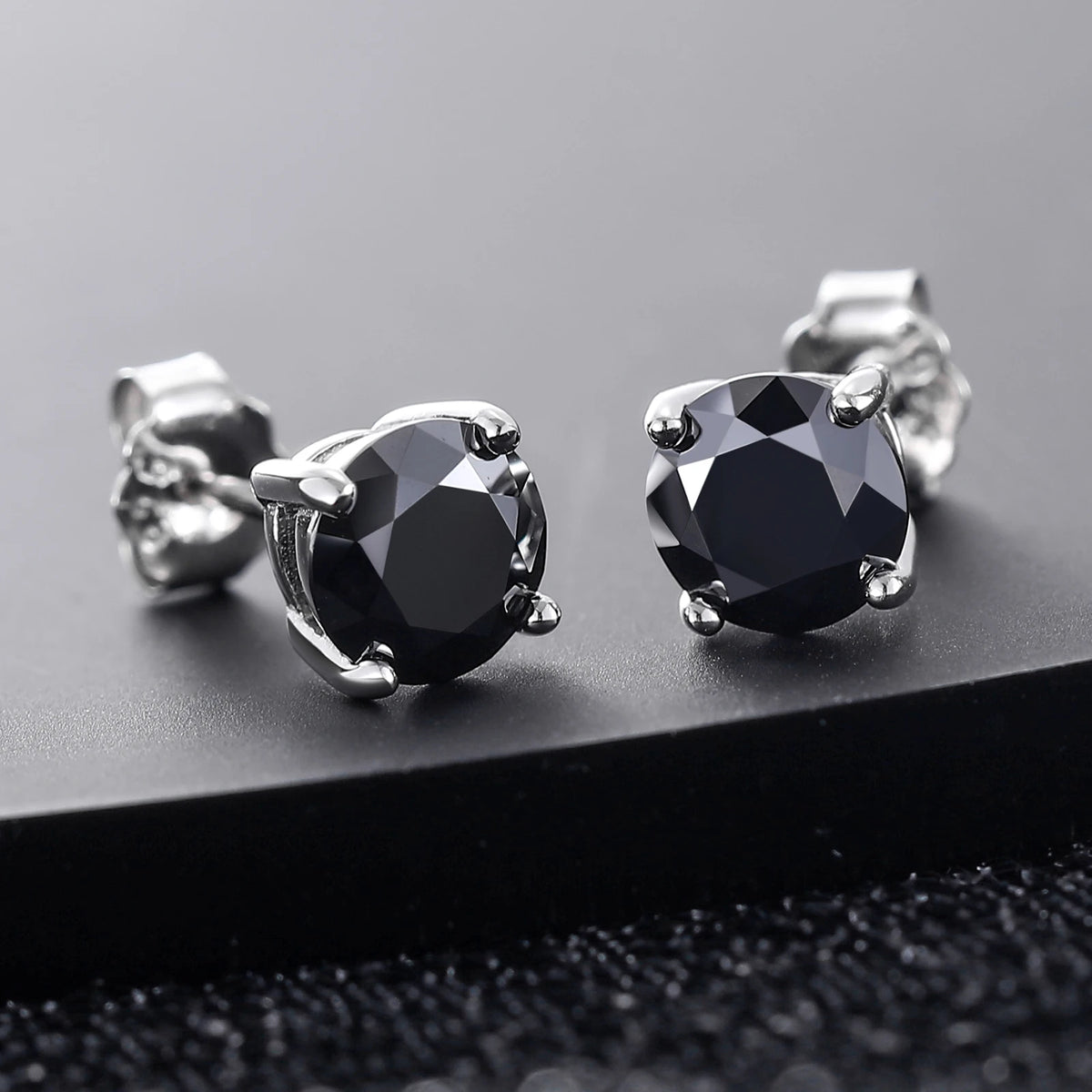 Real 0.5-2 Carat Black Moissanite Earrings For Women 100% 925 Sterling Silver Earring 2023 Trend Wedding Jewelry Christmas Gifts