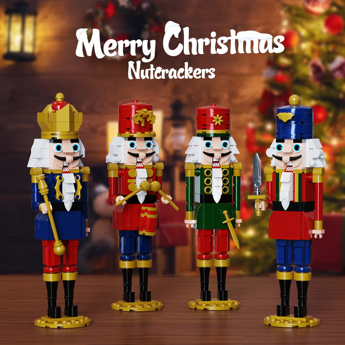 Christmas Nutcracker Building Blocks Set Xmas Nutcracker King and Soldier Sets Toys Gifts for Kids (943 PCS)