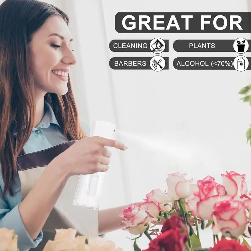 1pc Continuous Fine Mist Spray Bottle, Multi-Purpose Handheld Sprayer For Hair, Facial Toner, Alcohol, Plants, Home Cleaning