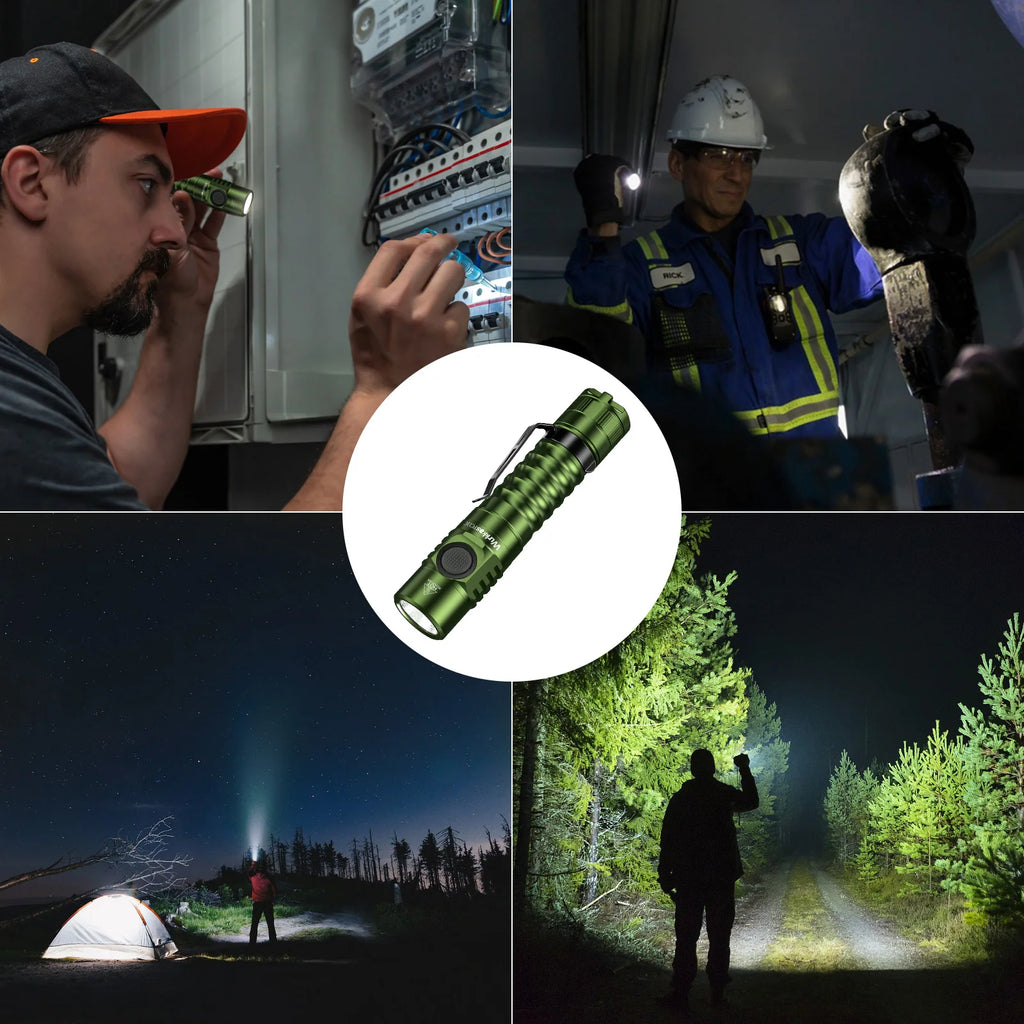 FC11C Flashlight Nippon Chemical 519A Mountaineering Edition 18650 Battery Max Output 1200 Lm USB-C Charging Daily Carry